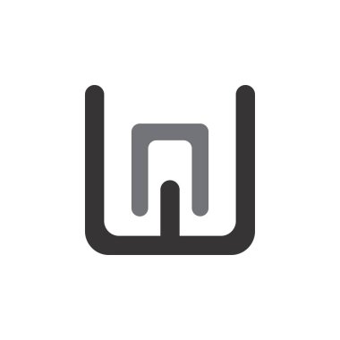 nw harf logo tasarım vektörü