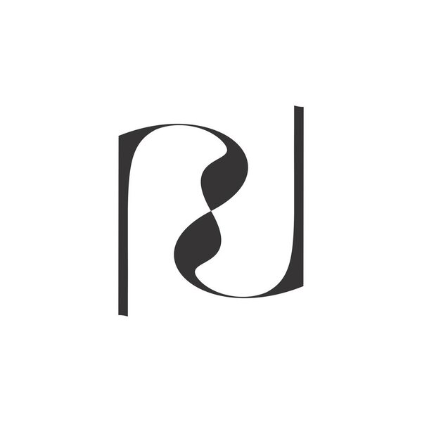 вектор дизайна логотипа rj letter