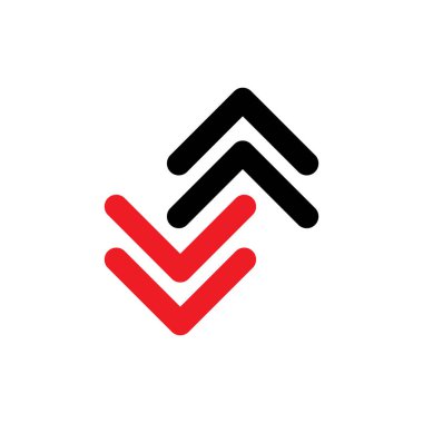 Yukarı Ok logo tasarım vektörü
