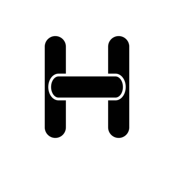 H lettre logo design vecteur — Image vectorielle