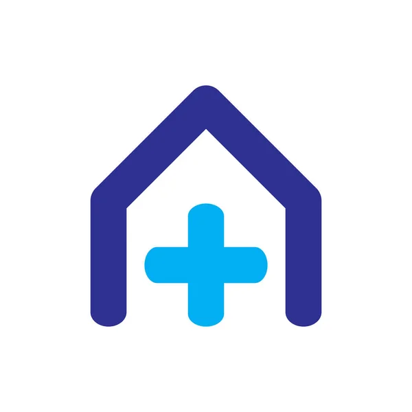 Logo ospedaliero icona vettore di progettazione — Vettoriale Stock