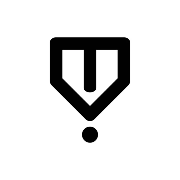 Ceruza M betű levél logo design vektor — Stock Vector