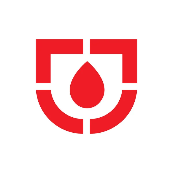 Blod donation Logotypdesign vektor — Stock vektor