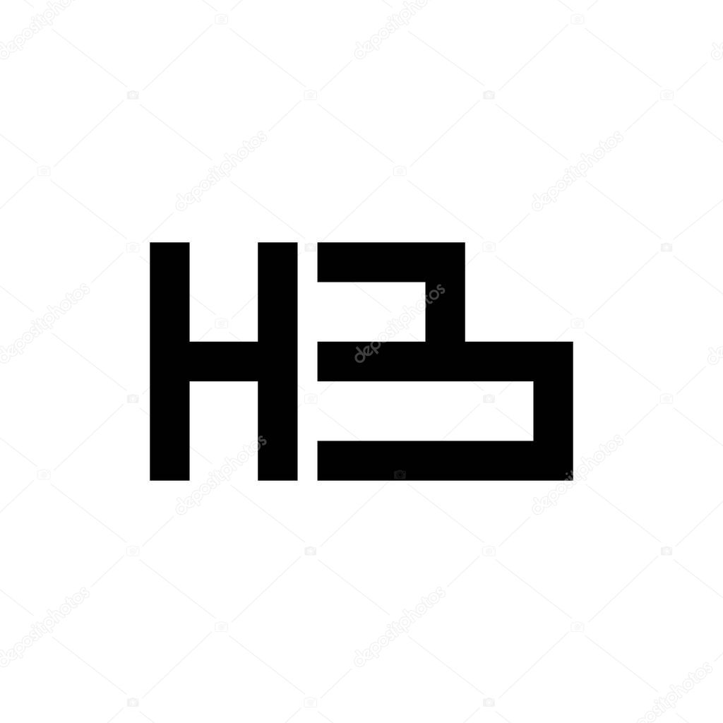 HB letter Building logo design vector