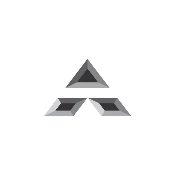 Diamante com uma letra 3D logotipo vetor de design — Vetor de Stock