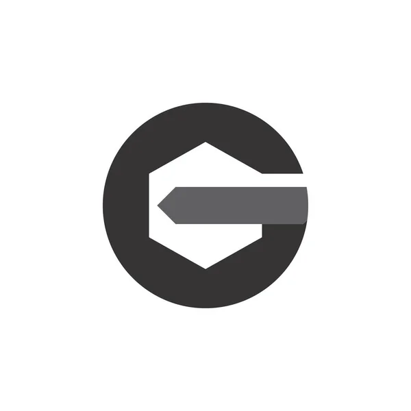 CG carta logo diseño vector — Archivo Imágenes Vectoriales
