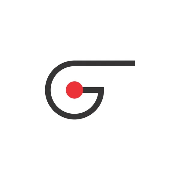 G Logo Brief Design Vektor — Stockvektor