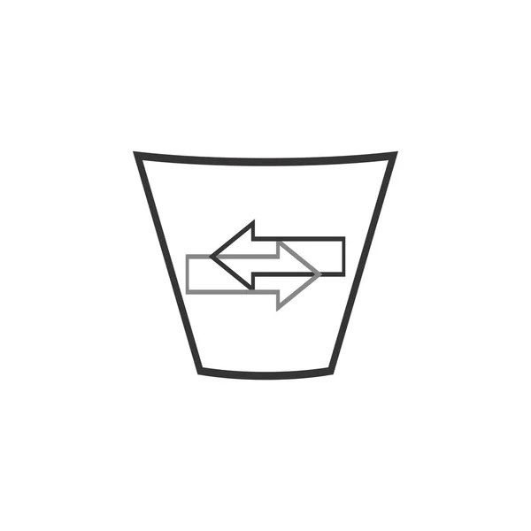 Basura Cesta Reciclar Logo Diseño Vector — Archivo Imágenes Vectoriales