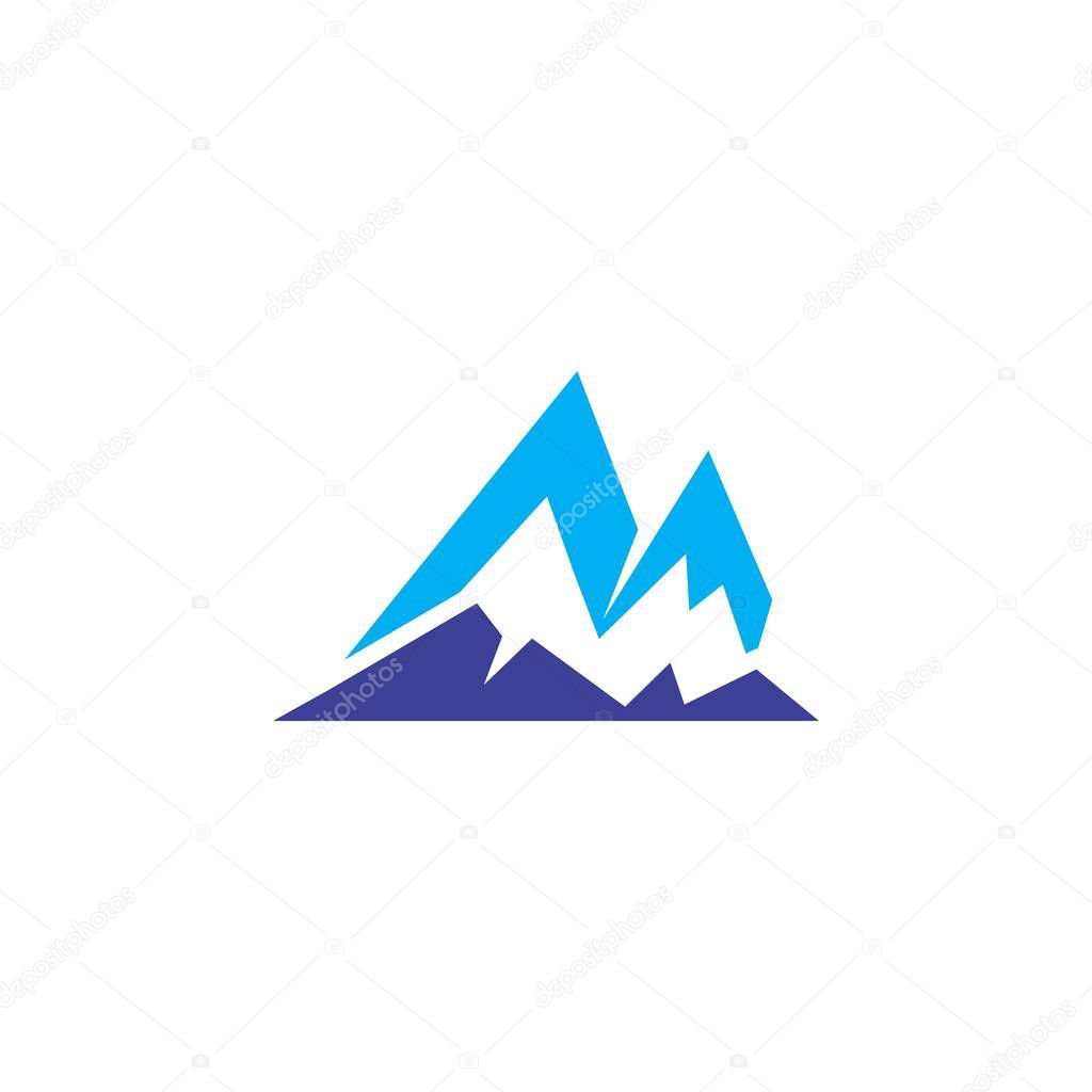 M letter Mount Adventure logo design vector