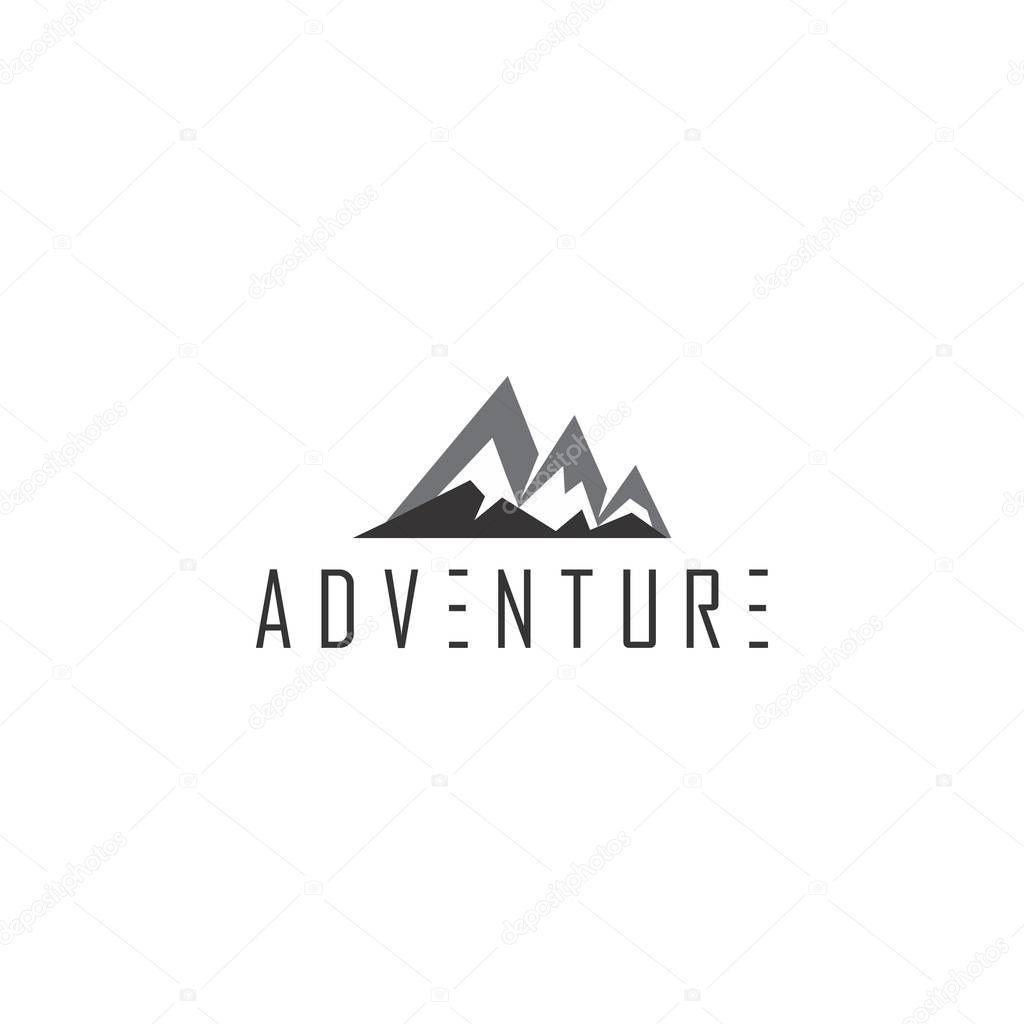 M letter Mount Adventure logo design vector