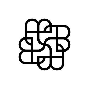 B harfi rotasyon logosu tasarım vektörü