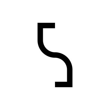 S harfi logo tasarım vektörü