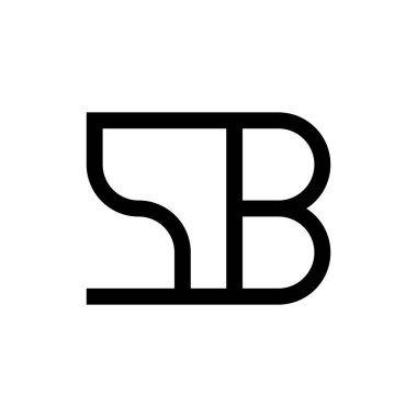 Sb harf logo tasarım vektörü