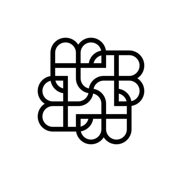 B carta rotação logotipo design vetor — Vetor de Stock