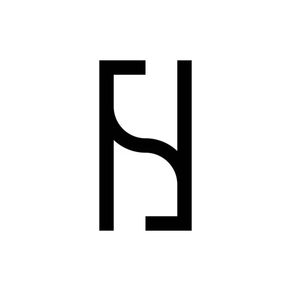 Hs veya Sh harfi logo tasarım vektörü — Stok Vektör