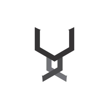 Y harfi logo tasarım vektörü