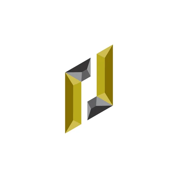 Rj 字母 3d 徽标设计矢量 — 图库矢量图片