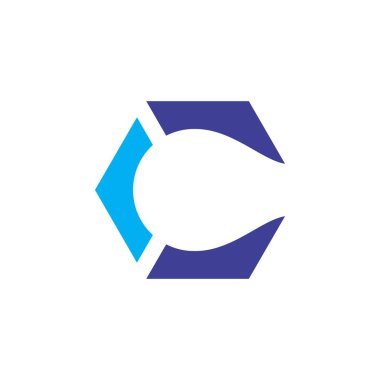 Ok logo tasarım vektörlü C harfi