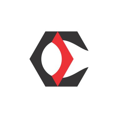 Ok logo tasarım vektörlü C harfi