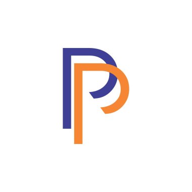 PP harfi logo tasarım vektörü