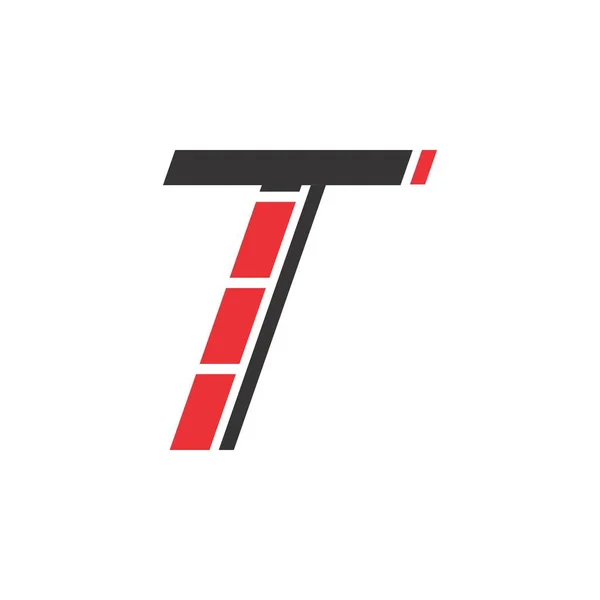 T Harfi Logo Tasarım Vektörü — Stok Vektör