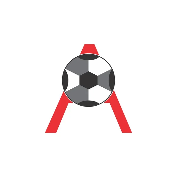Une lettre avec un vecteur de conception de logo Ball — Image vectorielle