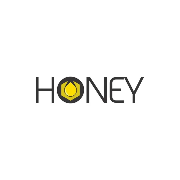 Honung kam Logotypdesign vektor — Stock vektor