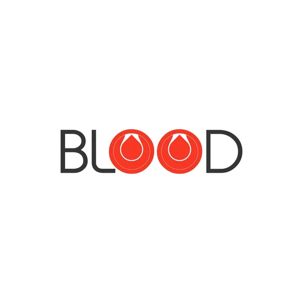 Konstrukční vektor loga dárcovství krve — Stockový vektor