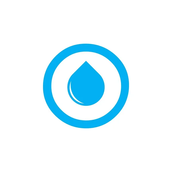 Cirkel med vatten droppe logotyp design vektor — Stock vektor