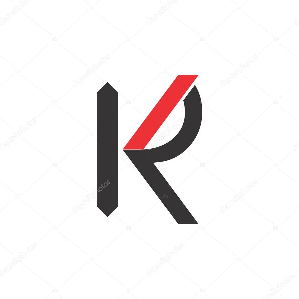 KR letter logo design vector