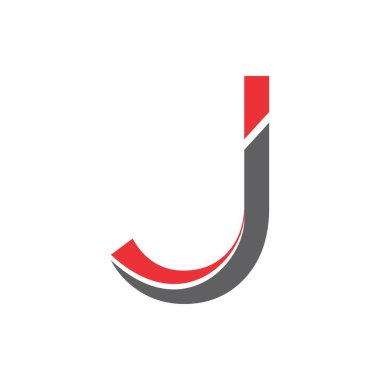 J harfi 3d logo tasarım vektörü