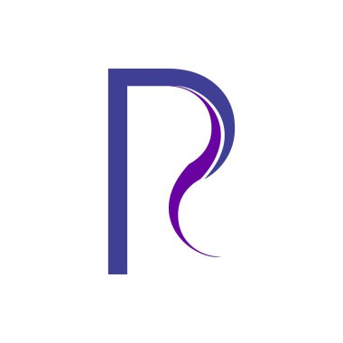 R harfi 3d logo tasarım vektörü