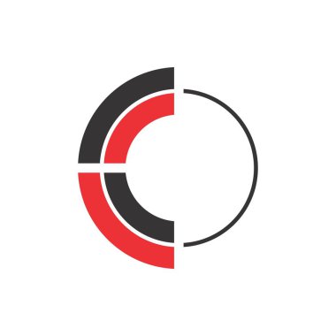 C harfi logo tasarım vektörü