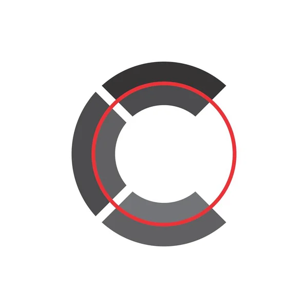 C letra logo diseño vector — Vector de stock