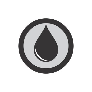 Yağ damla logo tasarım vektörü ile Daire