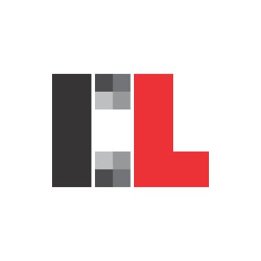 Cl harf loog tasarım vektörü