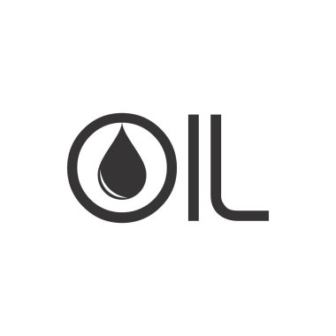 Petrol harfi logo tasarım vektörü