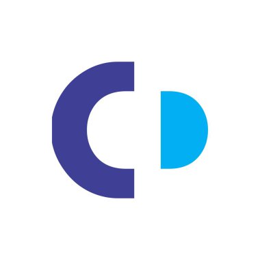 CD harfi logo tasarım vektörü