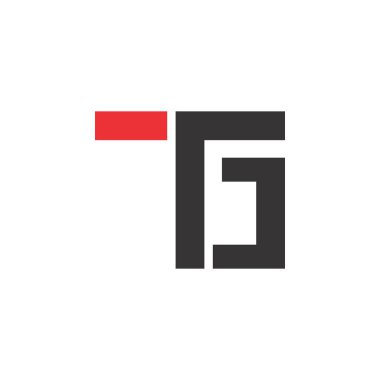 TG harfi logo tasarım vektörü