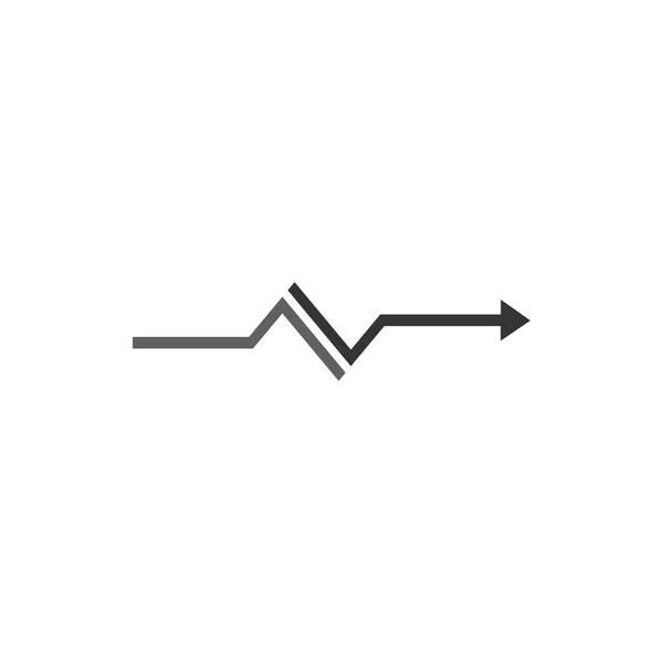 N letra con vector de diseño de logotipo de flecha — Vector de stock