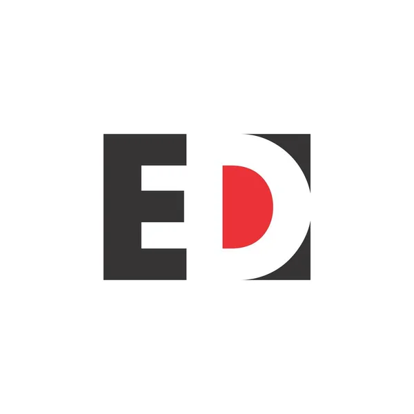 stock vector ED letter logo design vector