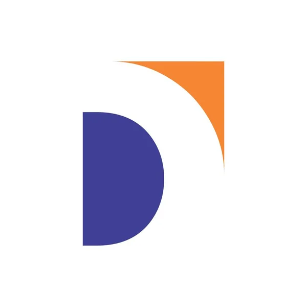 Litera D z logo projektu Strzałka w górę wektor — Wektor stockowy