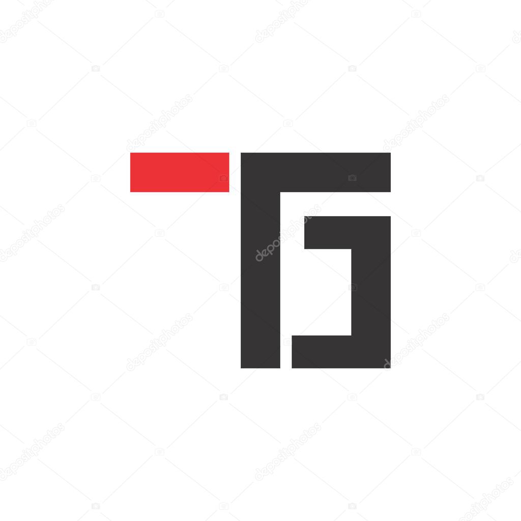 TG letter logo design vector