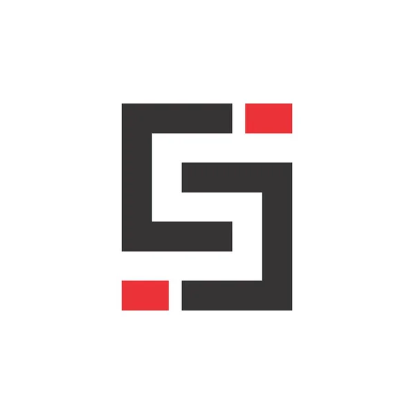 S harfi veya Cj harfi logo tasarım vektörü