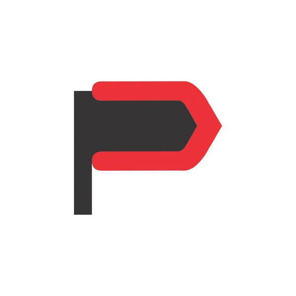 P letter logo ontwerp vector — Stockvector