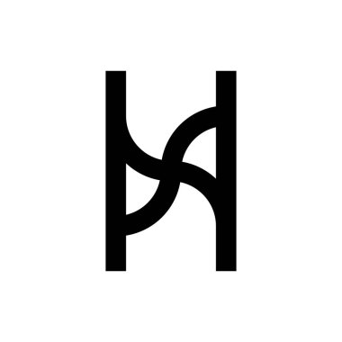 Hx harf logo tasarım vektörü