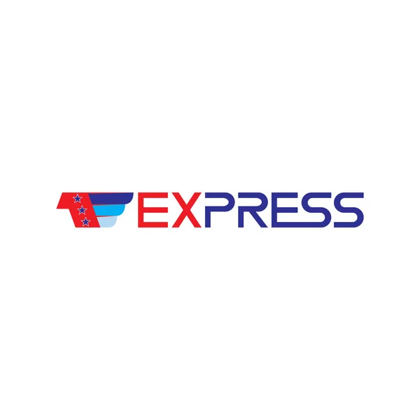 Un vecteur de conception de logo de service de livraison express — Image vectorielle