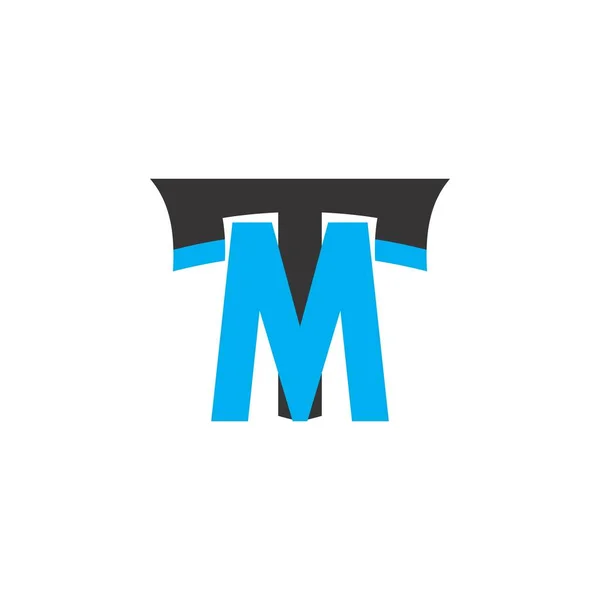 TM harf logo tasarım vektörü — Stok Vektör