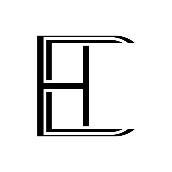EH brev eller han brev logo design vektor — Stock vektor