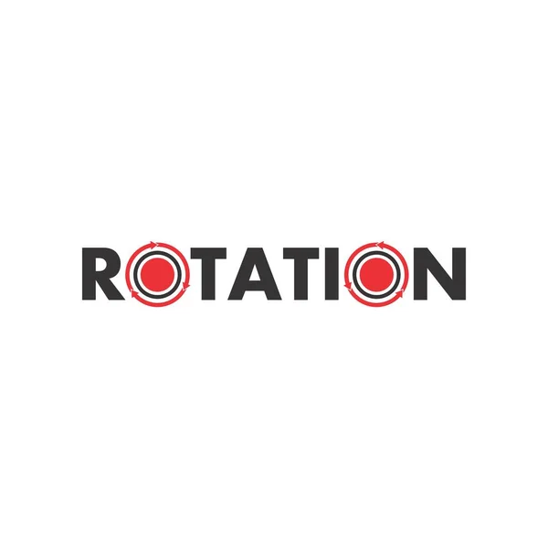 Rotation logotyp text design vektor — Stock vektor